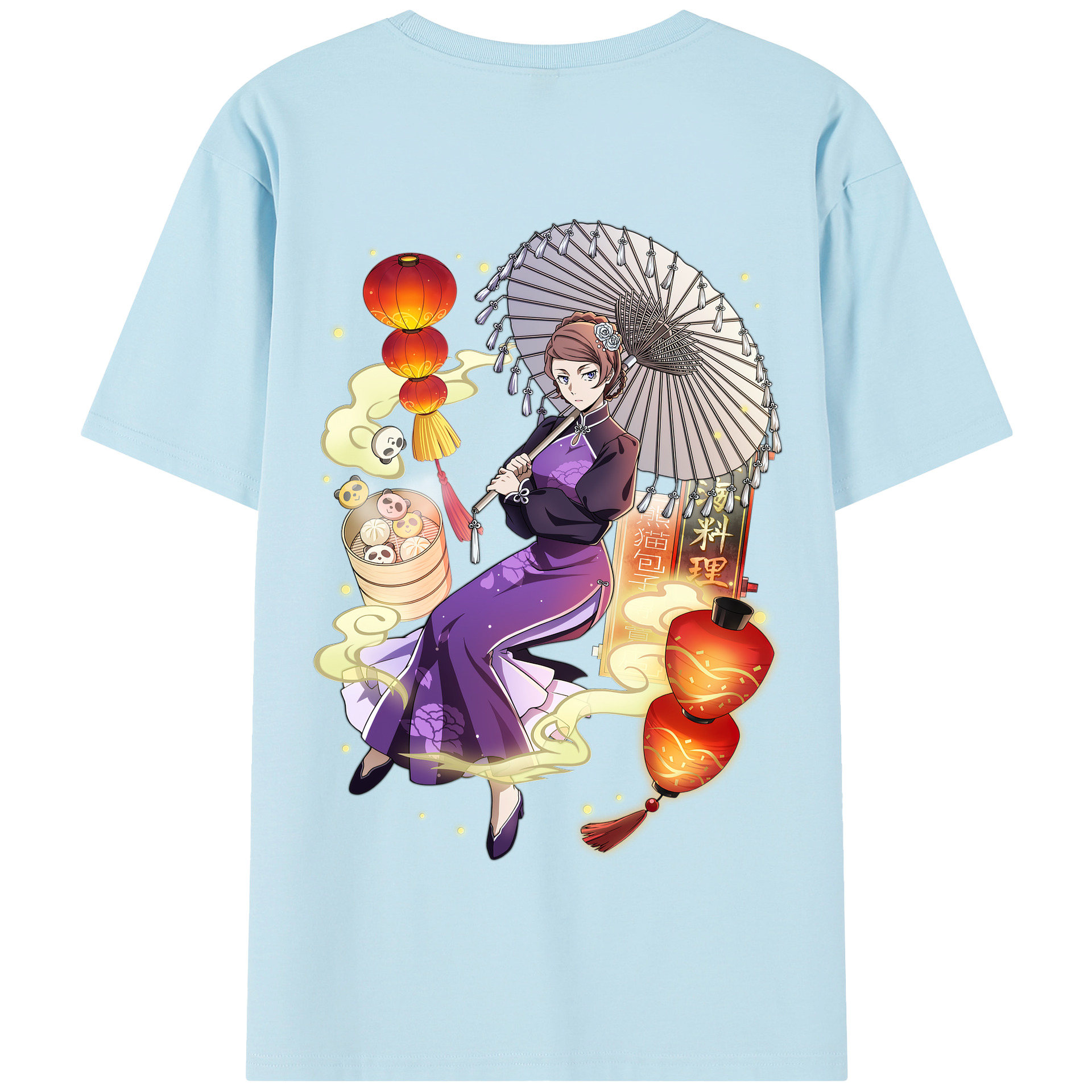 （画像用） 文豪ストレイドッグス Bungo Stray Dogs 綿100％半袖Tシャツ（背面プリント）